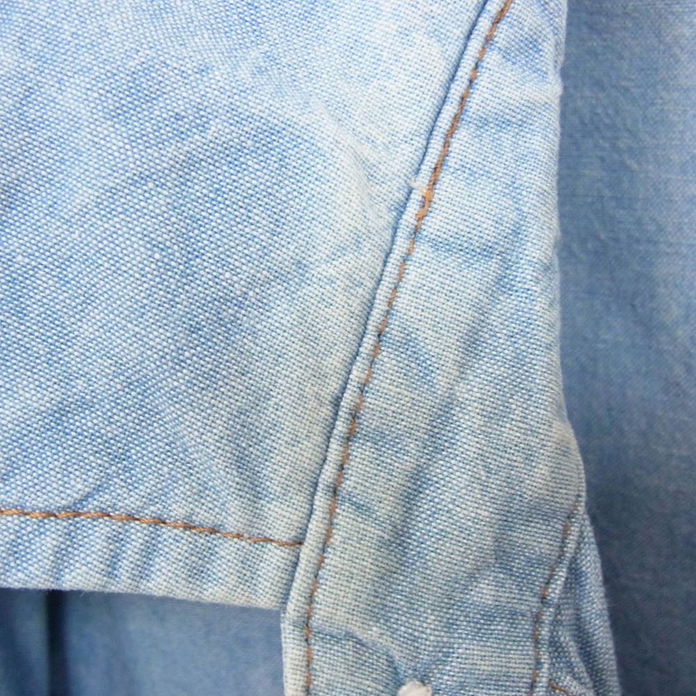 Wrangler ラングラー ウエスタン シャンブレー 長袖 デニムシャツ インディゴブルー系 サイズ表記無【中古】