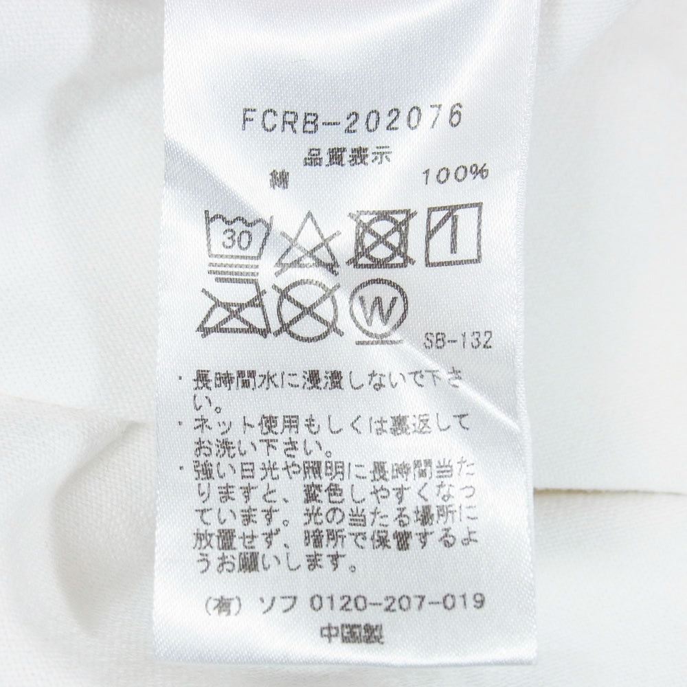 F.C.R.B. エフシーアールビー 20AW FCRB-202076 BIG LOGO POCKET TEE ビックロゴ バックプリント ポケット付き 半袖 Tシャツ ホワイト系 M【中古】