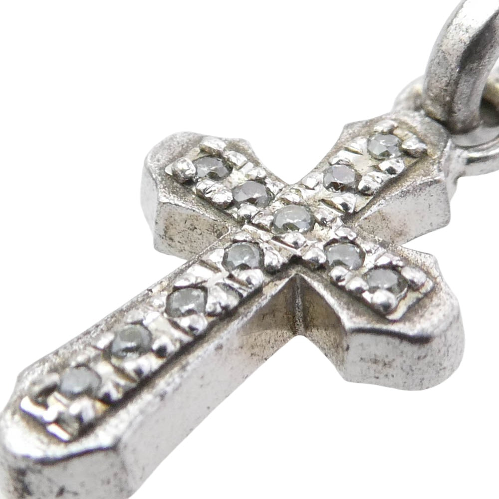 Sympathy of Soul シンパシーオブソウル PI502SC SMOOTH CROSS PENDANT W/CZ キュービックジルコニア スムース クロス ペンダントトップ シルバー系【中古】