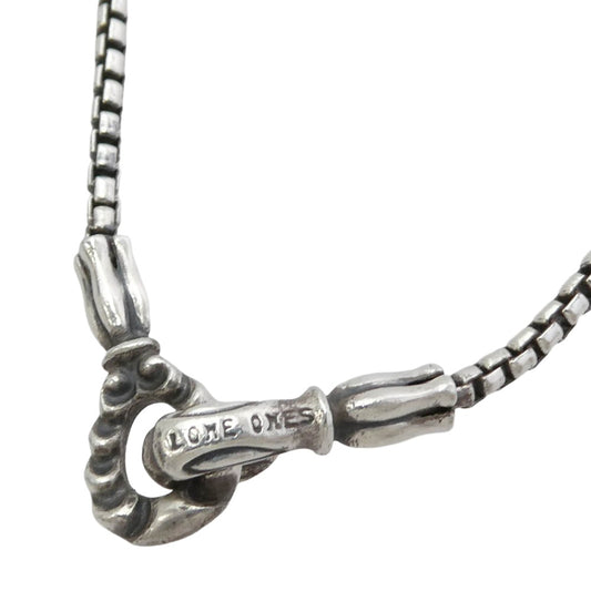 LONE ONES ロンワンズ MFNH0002S ギャランティ付属 S MF Hooks Small Box Chain メイティングフライトフック ボックスチェーン ネックレス Sサイズ 60cm シルバー系【中古】