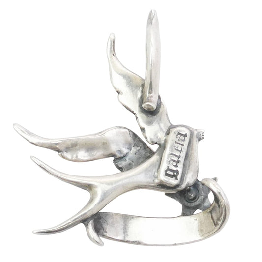 GALCIA ガルシア Swallow&Star スワロー&スター LUCK ペンダントトップ シルバー系【中古】