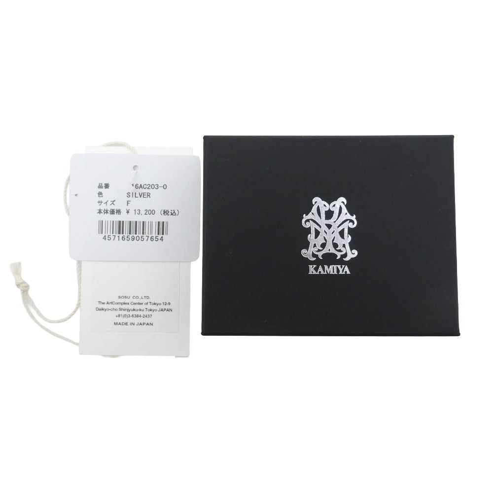 カミヤ G16AC203-0 WAVY KAMIYA Necklace Brass 真鍮 ネックレス シルバー系【極上美品】【中古】