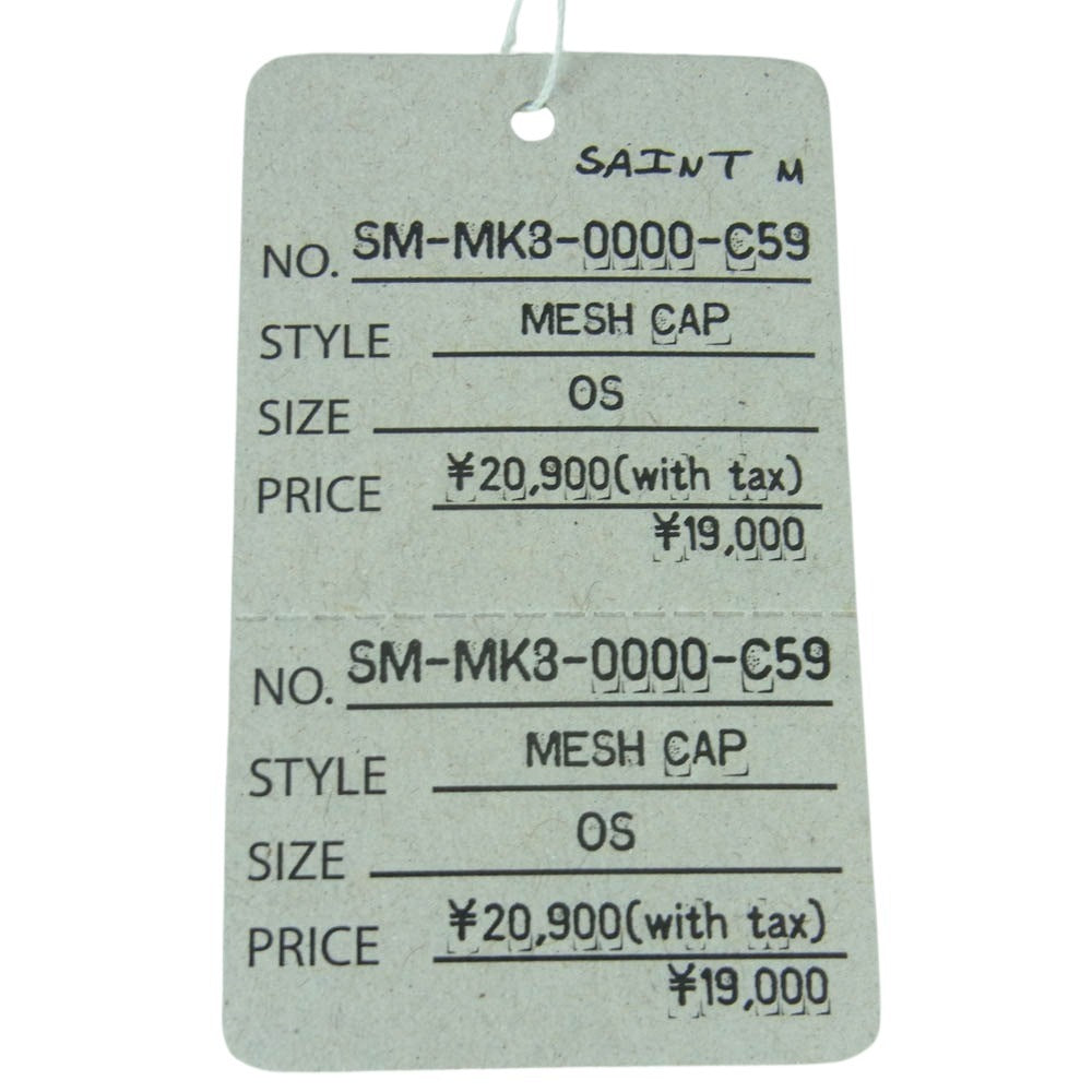 SAINT MICHAEL セントマイケル 26SS SM-MK8-0000-C59 BAPE MESH CAP ベイプ メッシュ キャップ ブラック系 F【極上美品】【中古】