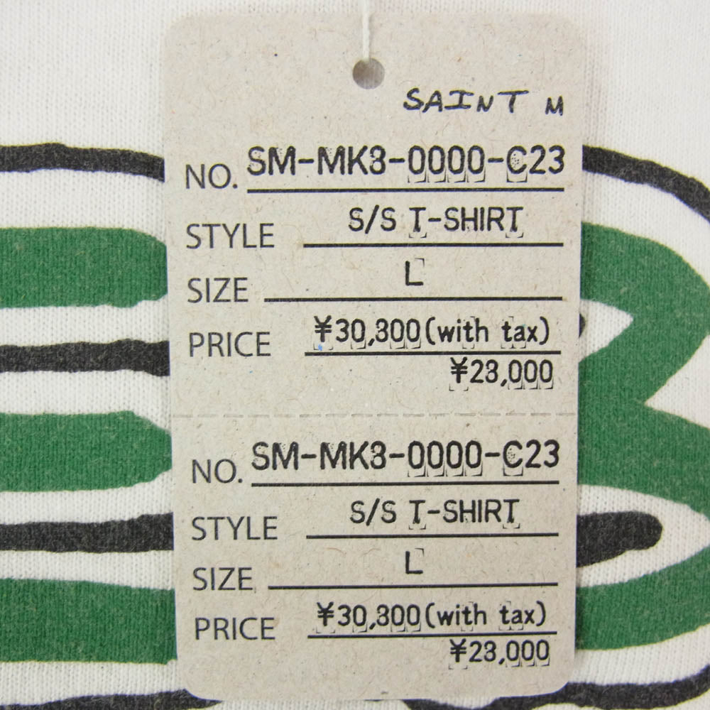 SAINT MICHAEL セントマイケル 26SS SM-MK8-0000-C23 BTB_SS T-SHIRT BEASTIEBOYS 半袖 Tシャツ カットソー オフホワイト系 L【美品】【中古】
