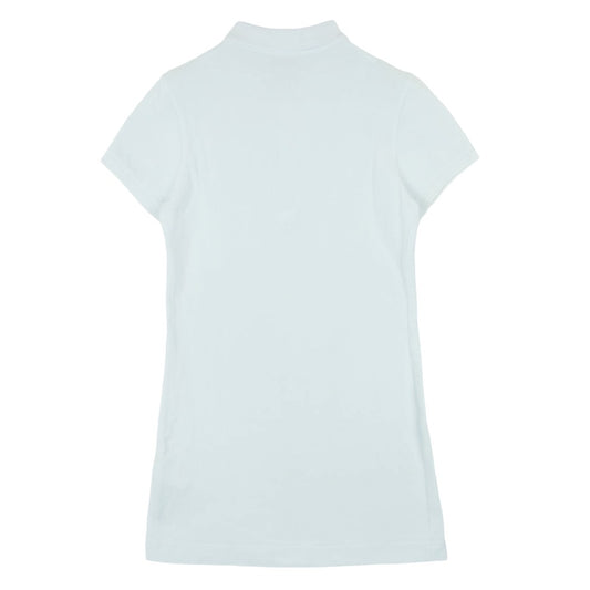 DIESEL ディーゼル D-TENNY オーバル ロゴ刺繍 ポロカラー ミニ ワンピース コットン 中国製 ホワイト系 S【中古】