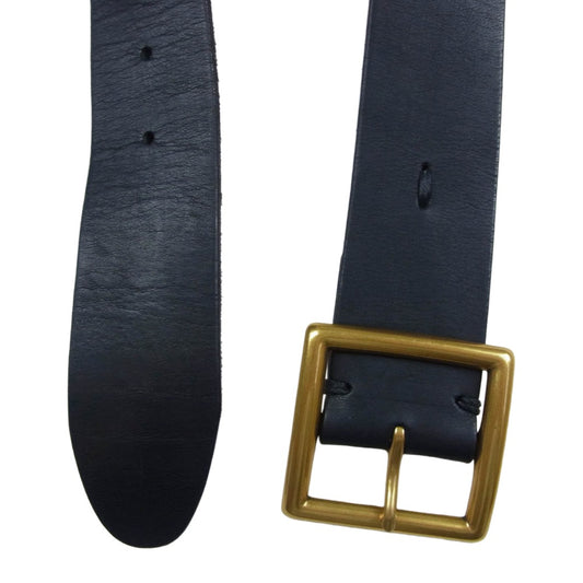 VISVIM ビズビム 25AW 0125203003020 PLAIN BELT 40MM プレーン レザー ベルト ブラック系 32【美品】【中古】