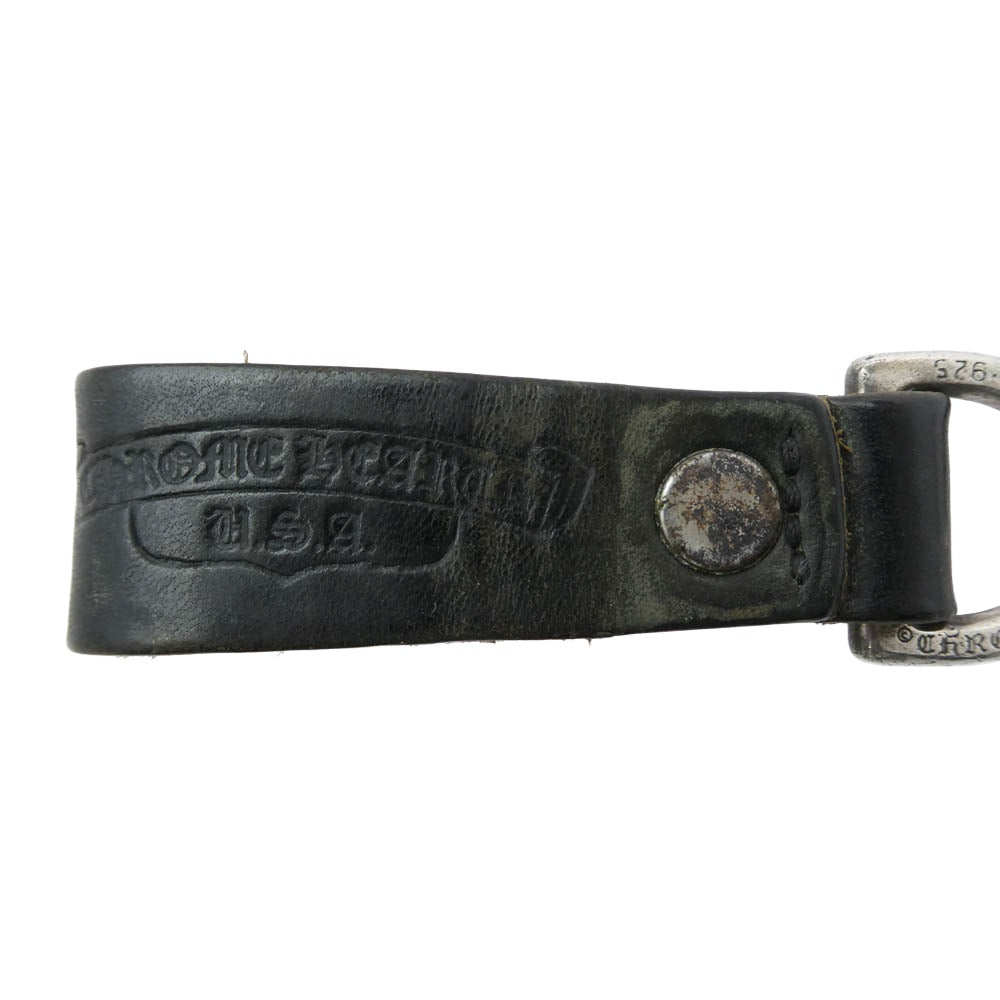 CHROME HEARTS クロムハーツ(原本無) BELT LOOP D RING クロスボールボタン Dカン ベルトループ ブラック系 シルバー系【中古】