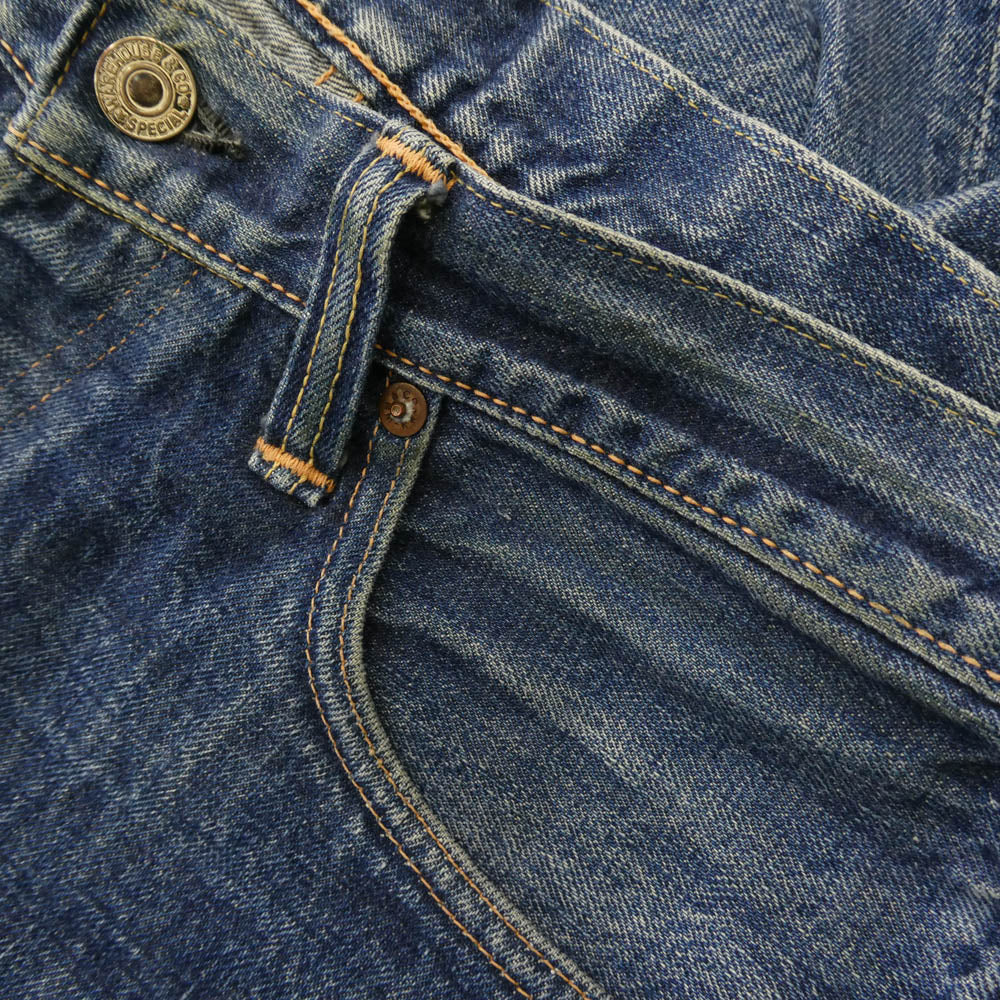 WAREHOUSE ウエアハウス 1001XX ボタンフライ デニム パンツ ブルー系 W34【中古】
