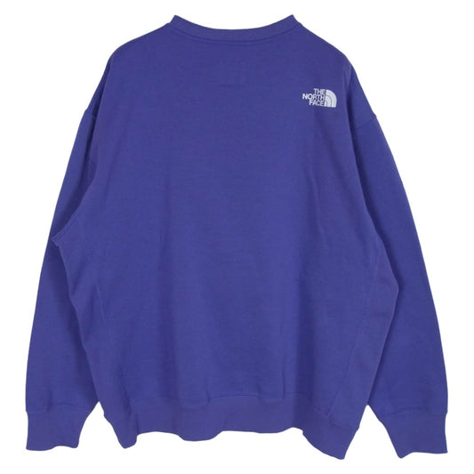 THE NORTH FACE ノースフェイス NT62041 Square Logo Crew スクエアロゴ クルーネック スウェット パープル系 XXL【中古】