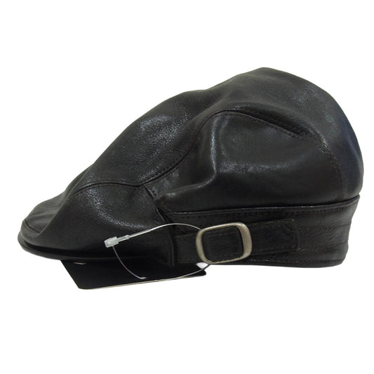KADOYA カドヤ レザー ハンチング キャップ 帽子 ブラック系 L【中古】