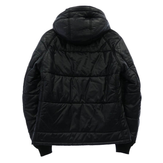 HYSTERIC GLAMOUR ヒステリックグラマー 0223AB01 ワッペン付き プリマロフト 中綿 フード ジャケット ネイビー系 S【中古】