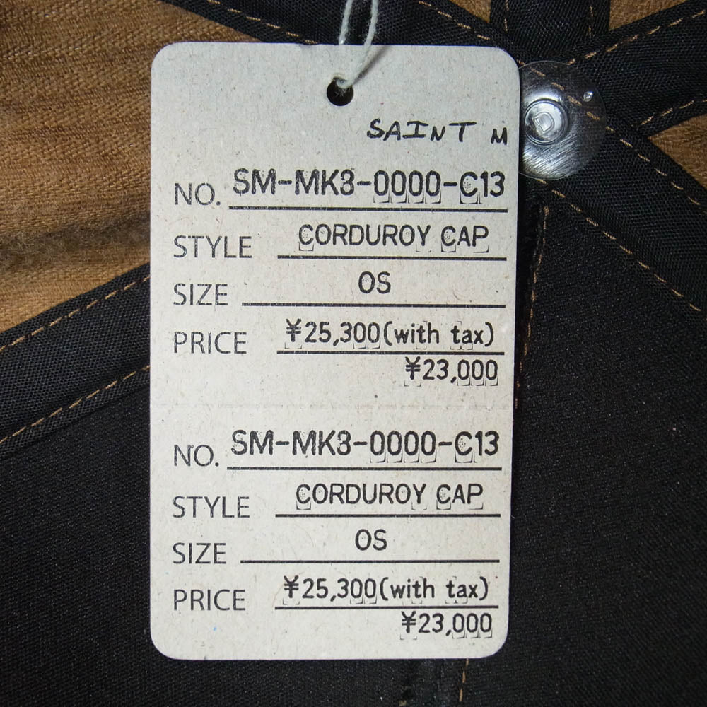 SAINT MICHAEL セントマイケル 26SS SM-MK8-0000-079 Sean Wotherspoon CAP コーデュロイ キャップ ブラウン系 OS【極上美品】【中古】