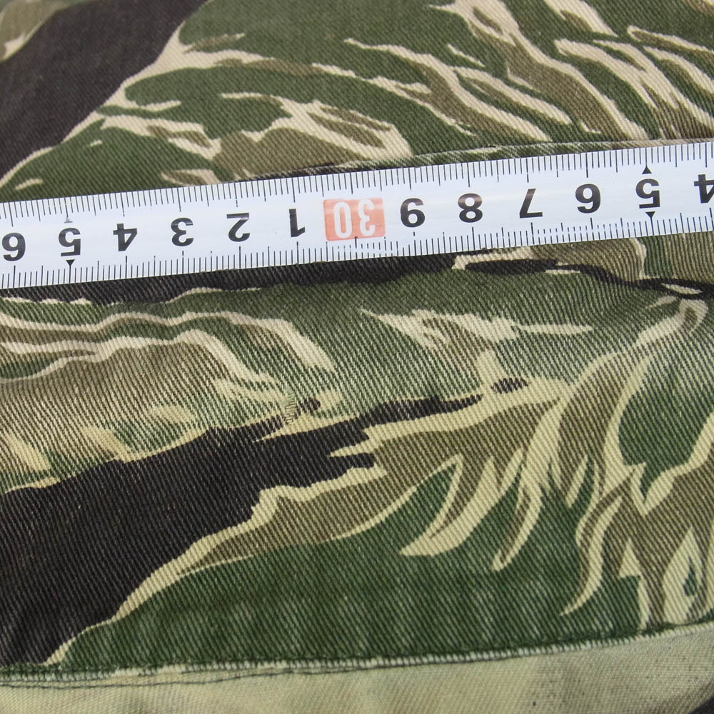 タイガーストライププロダクツ 80s USA製 迷彩 ミリタリー ジャケット モスグリーン系 S【中古】