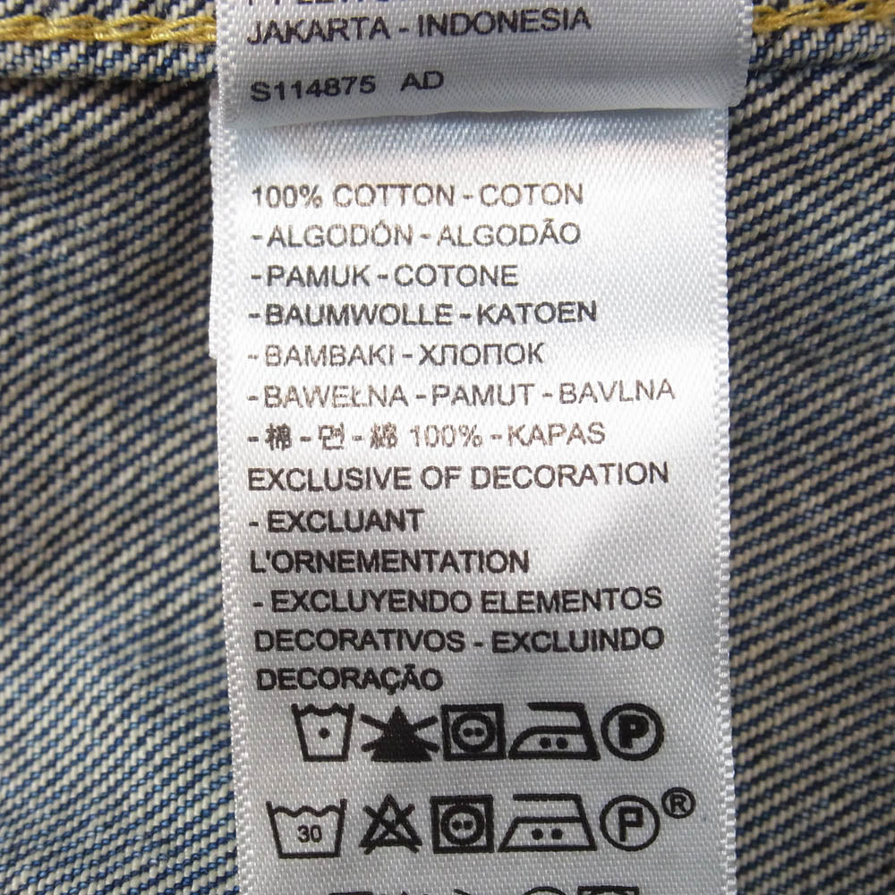 Levi's リーバイス A9518-0000 PREMIUM 別注 Type 1st ダメージ加工 デニム ジャケット インディゴブルー系 M【中古】