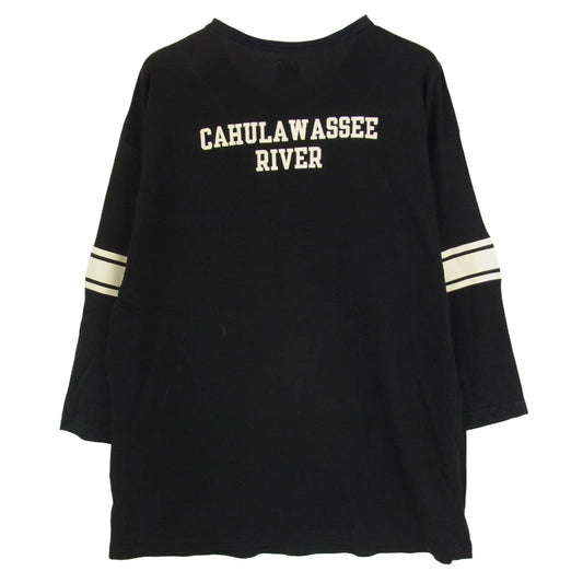 TENDERLOIN テンダーロイン T-NFL 3/4 7分丈 フットボール カットソー ブラック系 XL【美品】【中古】