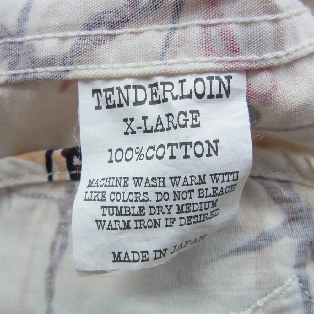 TENDERLOIN テンダーロイン 15SS T-DRIZZLER JKT BW 有刺鉄線 ジップアップ ドリズラージャケット オフホワイト系 XL【中古】