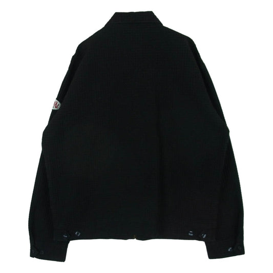 TENDERLOIN テンダーロイン 14SS T-WAFFLE JKT ZIP フラッグ刺繍 アーム ロゴワッペン ワッフル ジャケット ブラック系 XL【中古】