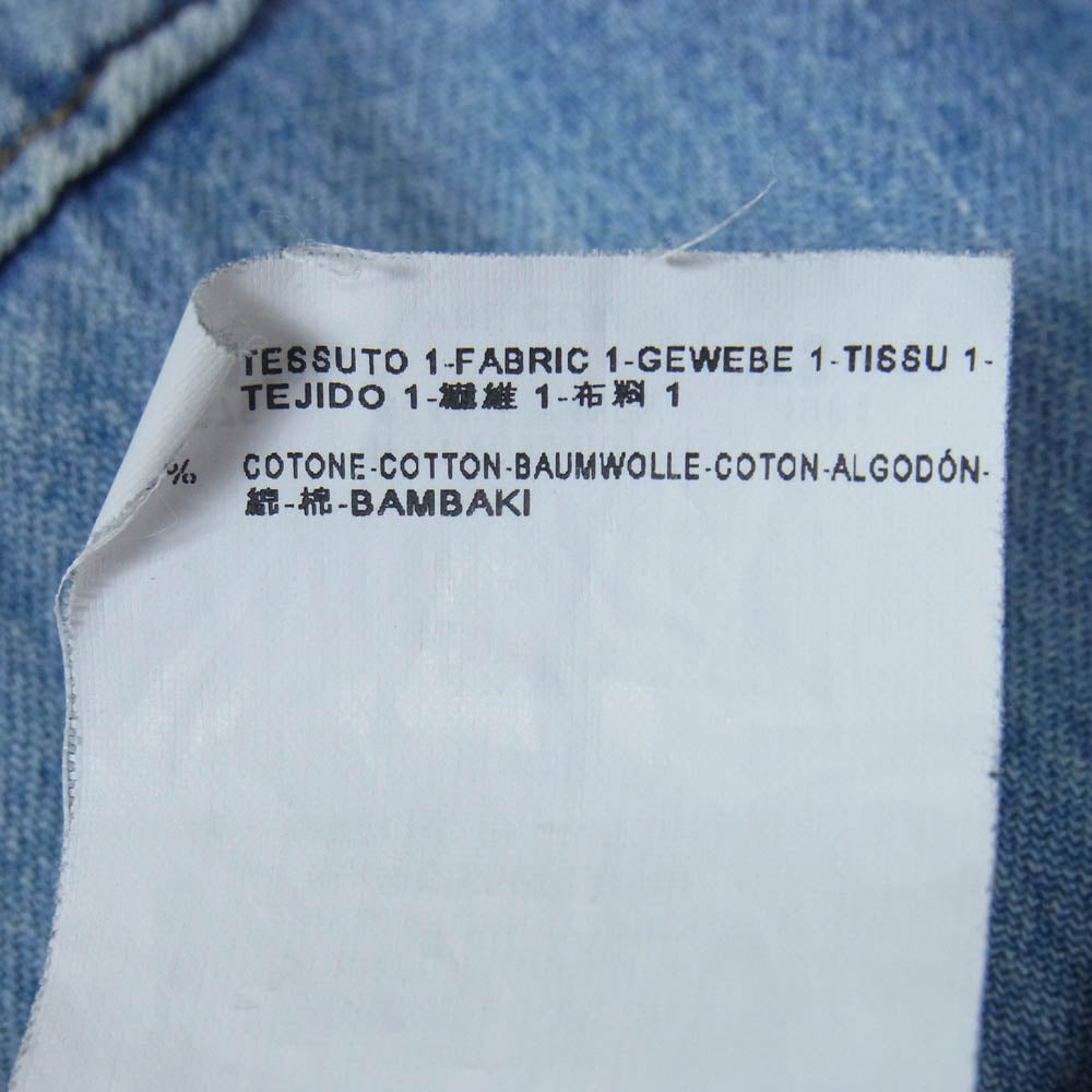 SAINT LAURENT サンローラン 374936 Y480G エディ期 ウォッシュ加工 デニム ウエスタン 長袖 シャツ インディゴブルー系 XS【中古】