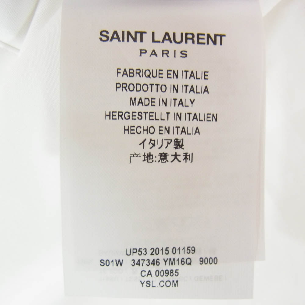 SAINT LAURENT サンローラン 347346 YM16Q プレーン 長袖 シャツ ホワイト系 37【極上美品】【中古】