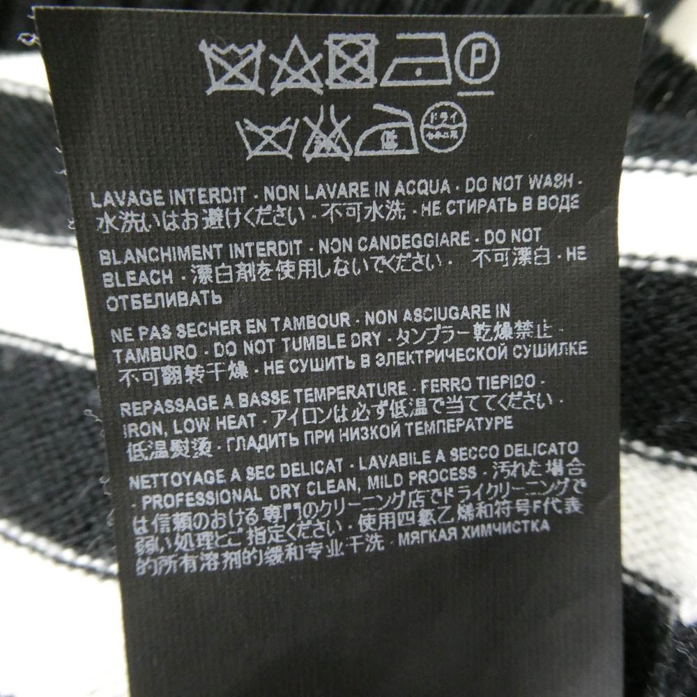 SAINT LAURENT サンローラン 485179 YA2ID ウール ショルダーボタン ボーダー ニット ブラック系 XS【中古】