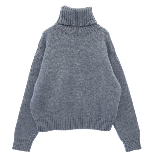 CELINE セリーヌ 2A89S234P トリオンフ アルパカ混 ハイネック タートルネック セーター ニット ライトブルー系 S【中古】