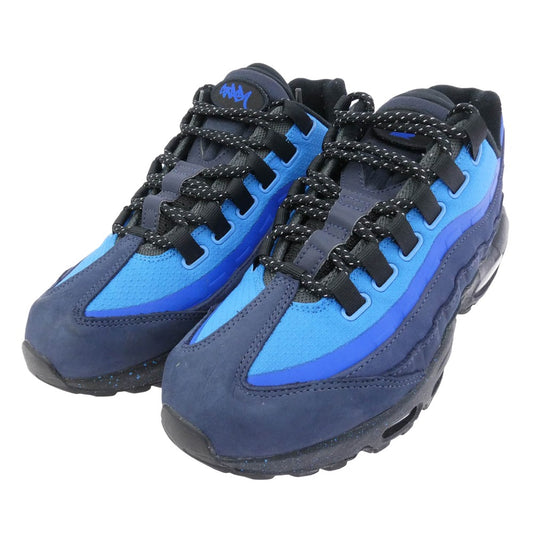 NIKE ナイキ HF5515-400 Stash Air Max 95 Black and Harbor Blue スタッシュ エアマックス95 スニーカー ブルー系 25.5cm【中古】