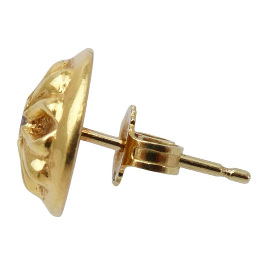 CHROME HEARTS クロムハーツ(原本無) 22K STD CRSBL DIA 22Kクロスボールスタッド 1ダイヤ ピアス ゴールド系【中古】