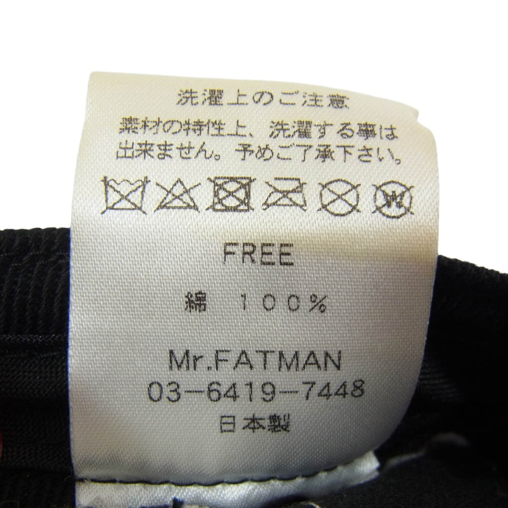 ミスターファットマン ショートブリム キャップ 帽子 ブラック系 FREE【中古】