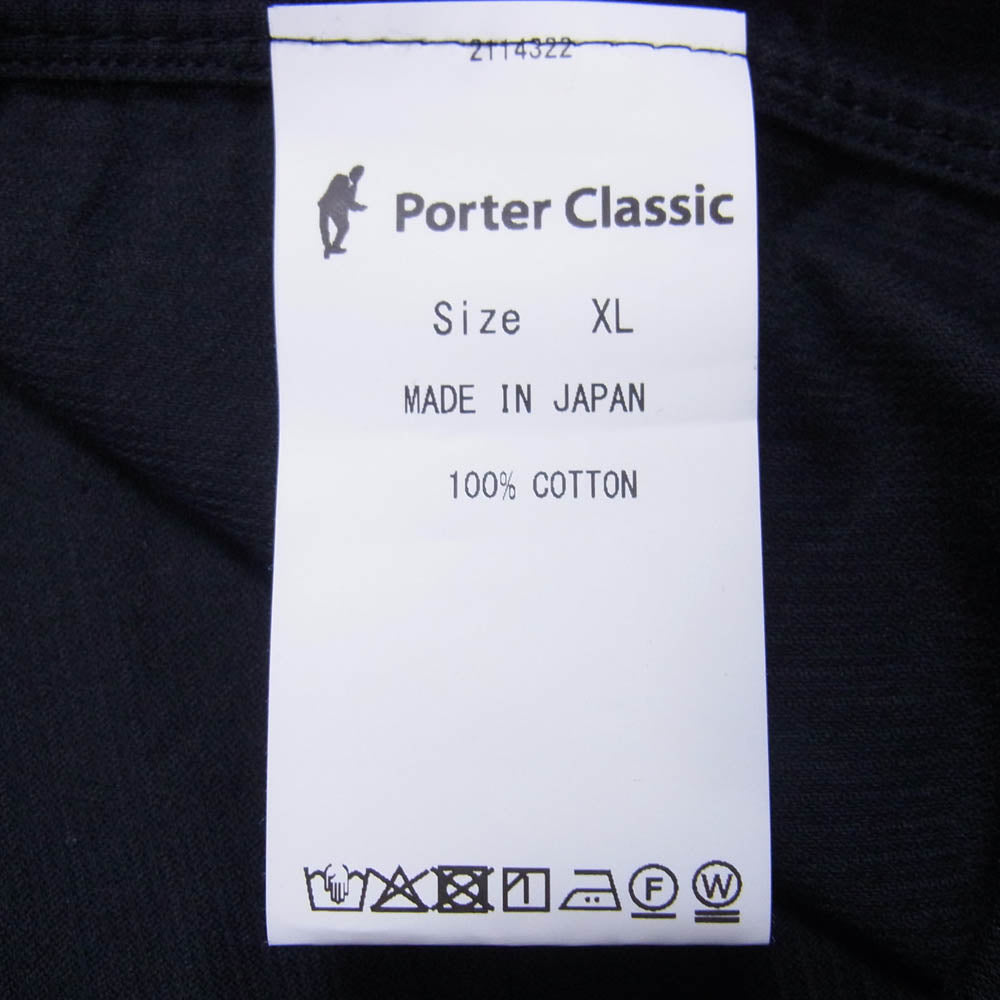 PORTER CLASSIC ポータークラシック ROLL UP ORGANIC CORDUROY SHIRT ロールアップ オーガニック コーディロイ 長袖 シャツ ブラック系 XL【中古】