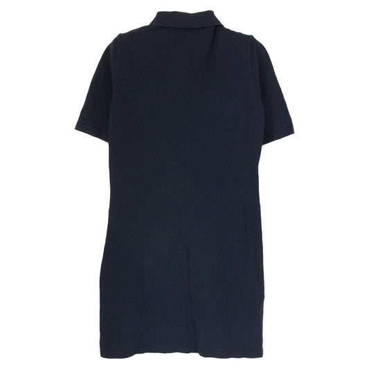 PRADA プラダ 33594 S000 三角プレート ロゴ ポロシャツ ワンピース ネイビー系 38【中古】