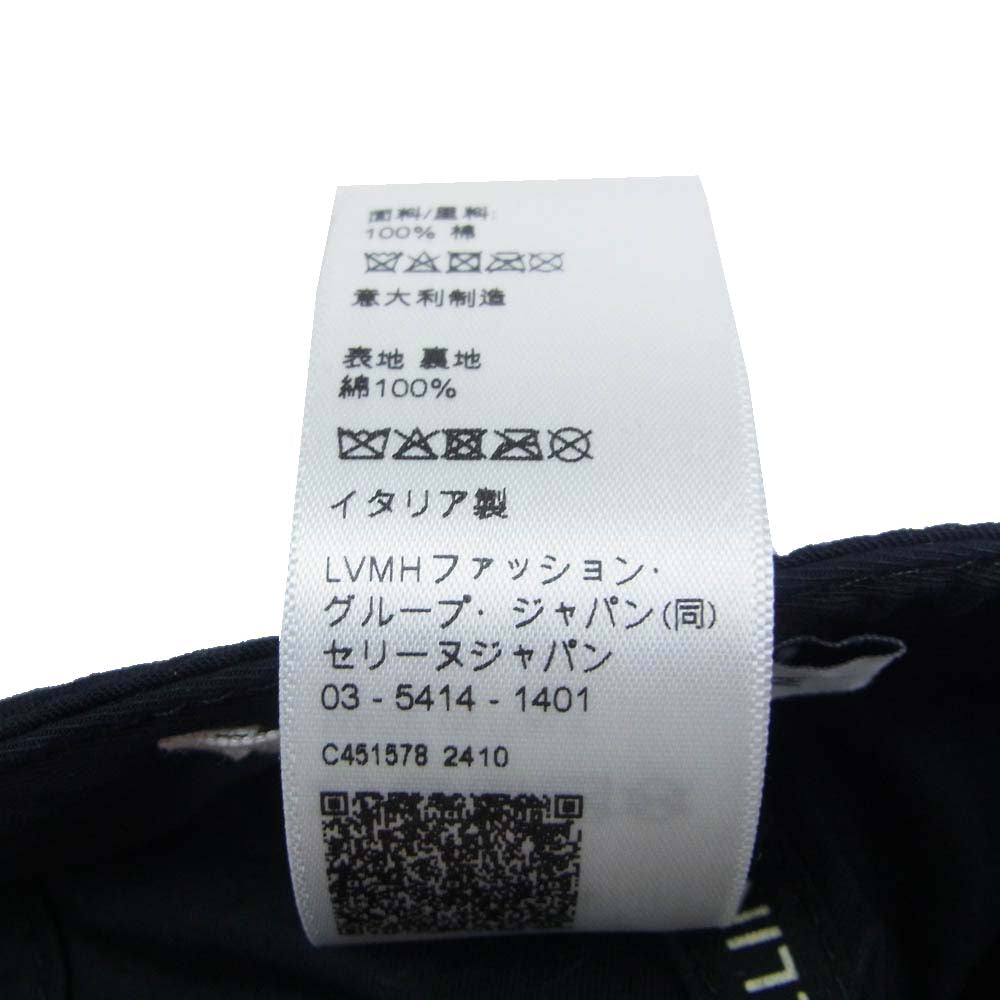 CELINE セリーヌ 2AUT6969P Triomphe Baseball Cap トリオンフ ロゴワッペン ベースボール キャップ 帽子 ブラック系 M【中古】