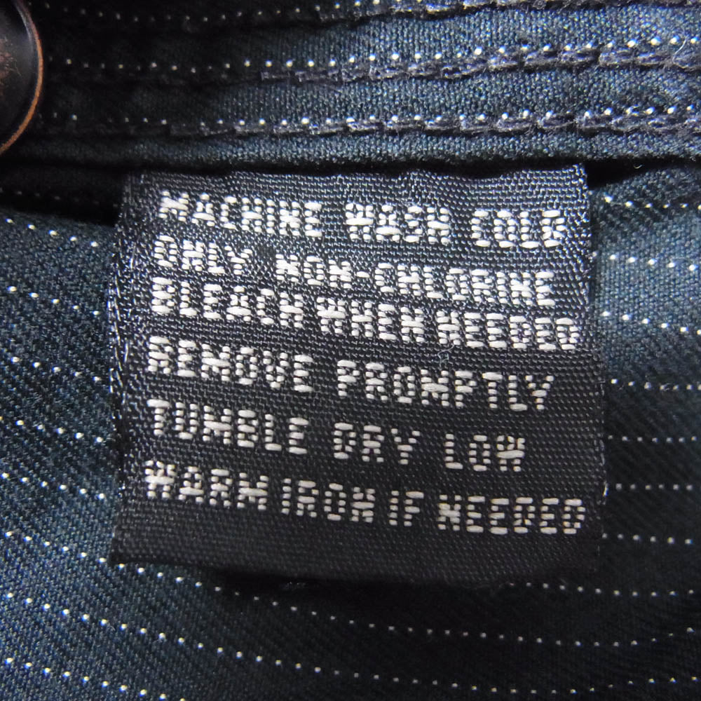 RRL ダブルアールエル 加工 ブラック ウォバッシュ ワーク シャツ ブラック系 M【中古】