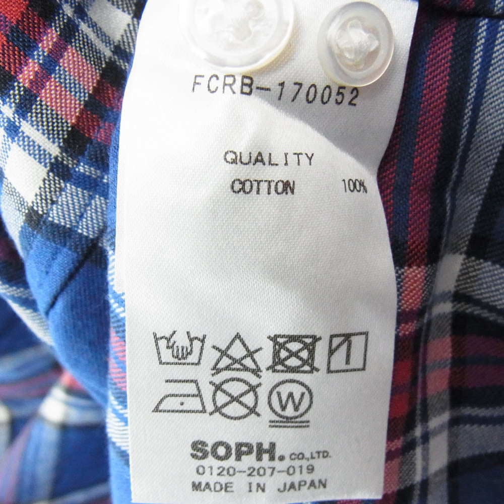 F.C.R.B. エフシーアールビー 17SS FCRB-170052 37 STAR FLANNEL SHIRTS スター フランネル ボタンダウン 長袖 シャツ ネイビー系 S【中古】