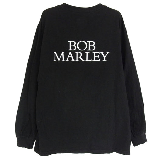 WACKO MARIA ワコマリア BOB MARLEY CREW NECK LONG SLEEVE T-SHIRT ボブマーリー プリント ロング スリーブ Tシャツ ブラック系 M【中古】