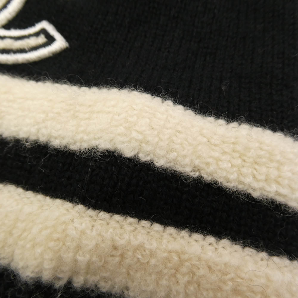 CHANEL シャネル ココマーク ロゴ カシミヤ ニット キャップ 帽子 ビーニー ブラック系【中古】