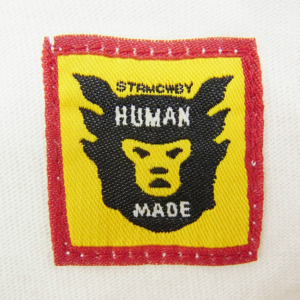 HUMAN MADE ヒューマンメイド 25SS DAILY S/S T-SHIRT ハート ロゴ プリント デイリー 半袖 カットソー Tシャツ ホワイト系 XL【中古】