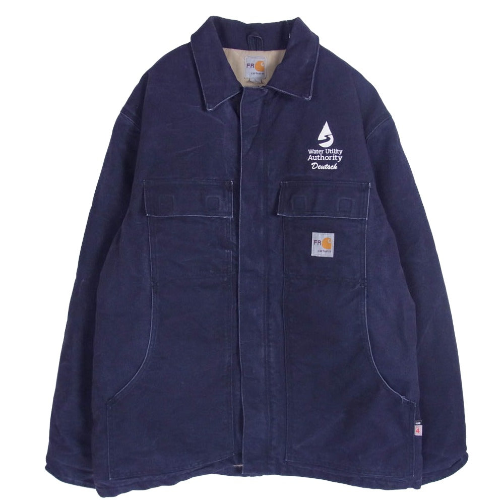 企業系 Carhartt トラディショナルジャケット 刺繍ロゴ ブラック Carhartt カーハート メキシコ製 企業ロゴ 刺繍 FR traditional jacket