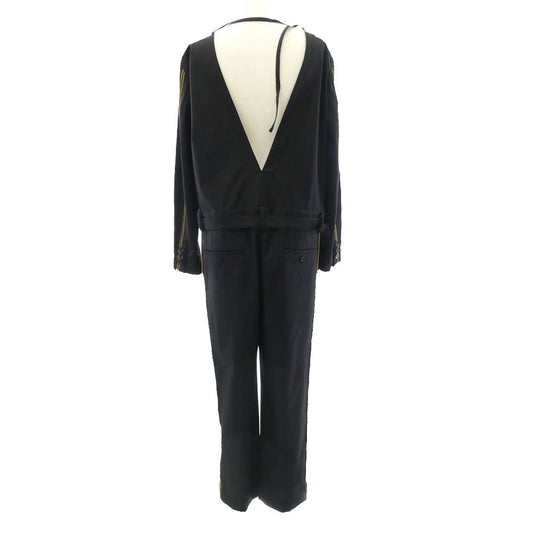 Sacai サカイ 23-06521 ウール サイドライン オールインワン ツナギ ジャンプスーツ ブラック系 2【中古】