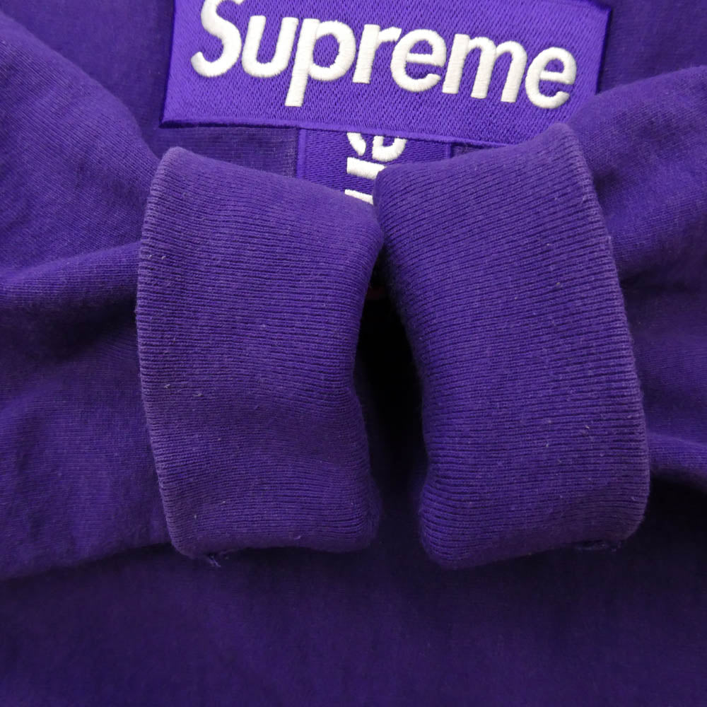 Supreme シュプリーム 20AW Cross box logo Hooded Sweatshirts クロス ボックス ロゴ フーデッド スウェット シャツ パーカー パープル系 M【中古】