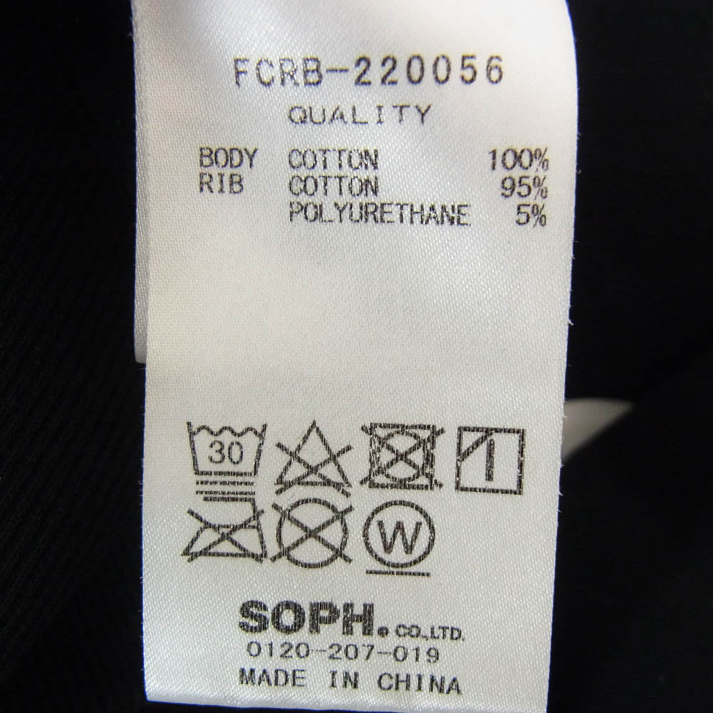 F.C.R.B. エフシーアールビー 22SS FCRB-220056 AUTHENTIC LOGO CREWNECK SWEAT オーセンティックロゴ クルーネック スウェット トレーナー ブラック系 M【中古】