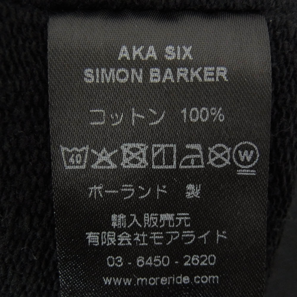 FRAGMENT DESIGN フラグメントデザイン × AKA SIX エーケーエー シックス simon barker MEMORIES JUMP SWEAT SHIRT スウェット パーカー フーディー ブラック系 L【中古】