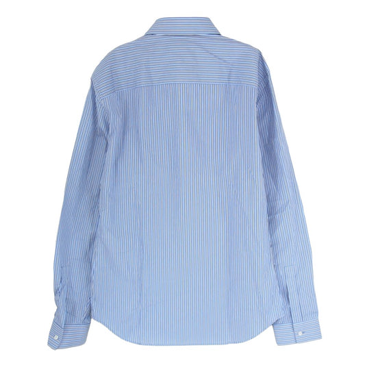 GUCCI グッチ 831951 Z7AQB GGロゴ刺繍 ストライプ柄 長袖シャツ ブルー系 15 1/2【美品】【中古】