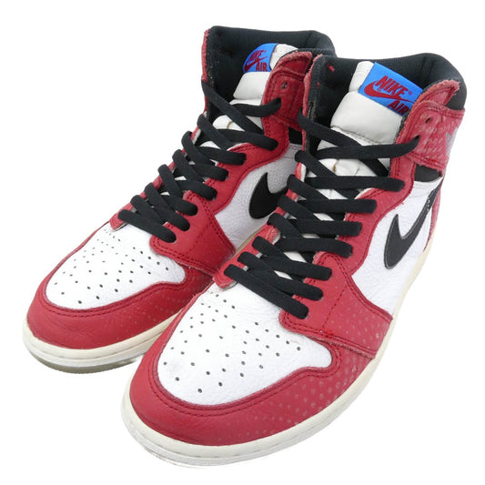 NIKE ナイキ 555088-602 Spiderman Air Jordan 1 Origin Story スパイダーマン エアジョーダン1 オリジンストーリー ハイカットスニーカー ホワイト系 レッド系【中古】