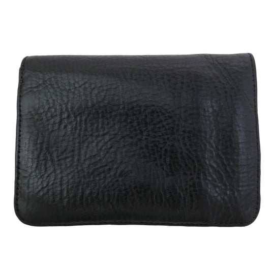 CHROME HEARTS クロムハーツ(原本有) JOEY ジョーイ スクロールラベル レザー ウォレット 財布 ブラック系【中古】