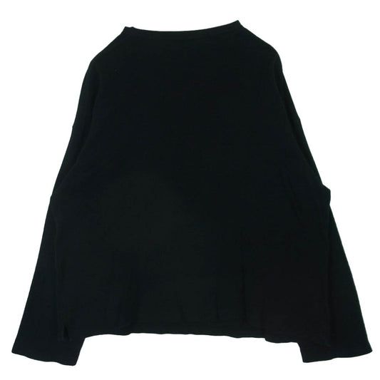 ANCELLM アンセルム ANC-CT99 WAFFLE CREW NECK LS T-SHIRT ワッフル クルーネック 長袖 カットソー Tシャツ ブラック系 2【中古】