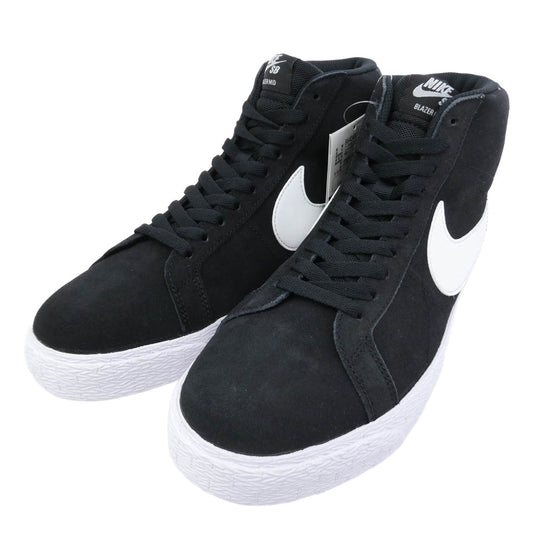 NIKE SB ナイキエスビー 864349-002 Zoom Blazer Mid Black White ズーム ブレーザー ミッド ブラック ホワイト ミッドカット スニーカー ブラック系 28cm【極上美品】【中古】