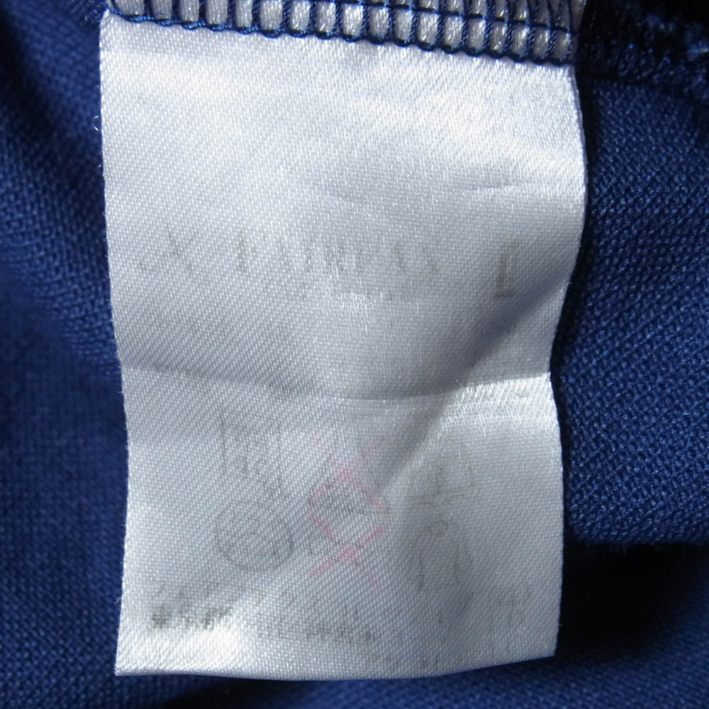 サイコバニー カモフラポケット切替 ロゴワッペン 半袖 ポロシャツ ネイビー系 S【中古】
