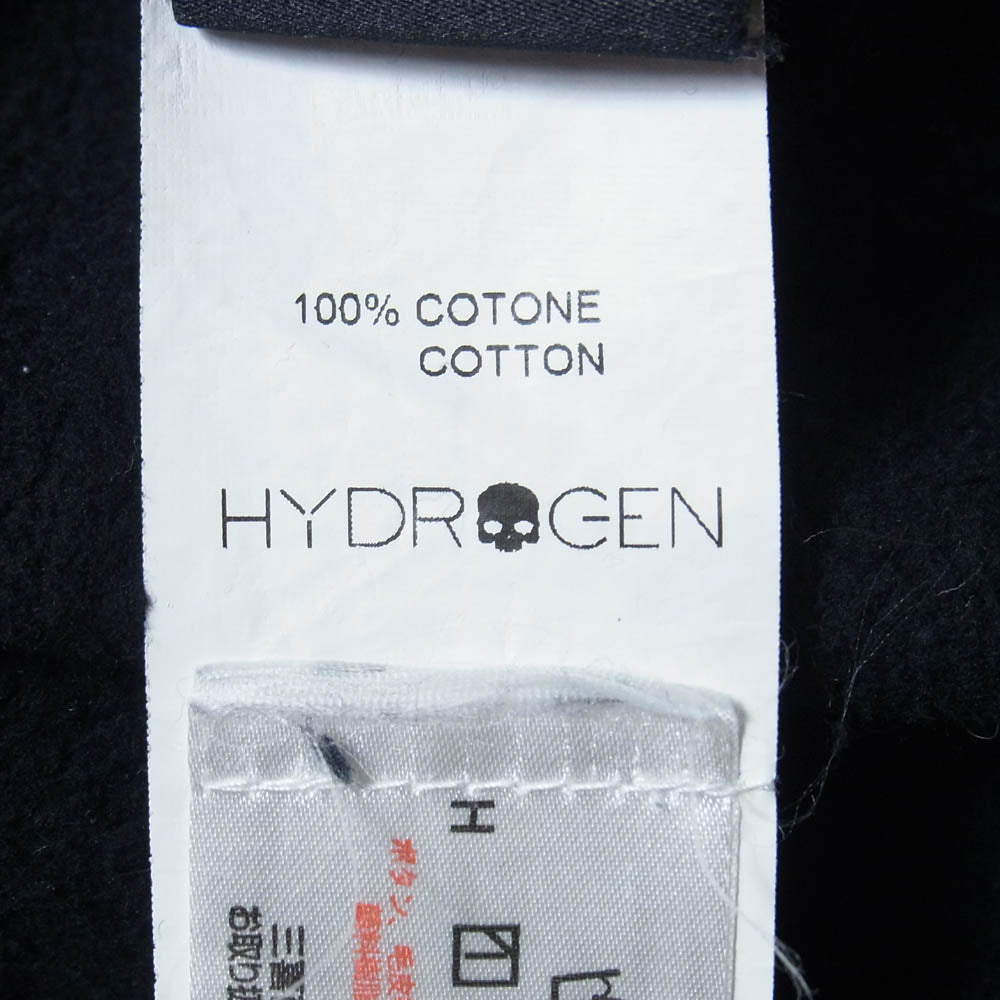 HYDROGEN ハイドロゲン ナンバリング 17 サンダーボルト スタッズ フルジップ パーカー ブラック系 S【中古】