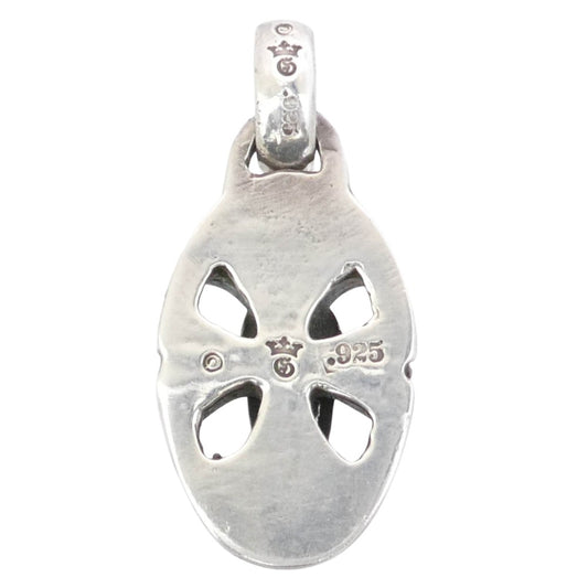 GABOR ガボール Gaboratory ガボラトリー マリア ギャランティ付属 スカルオンクロスオーバル ペンダントトップ シルバー系【中古】