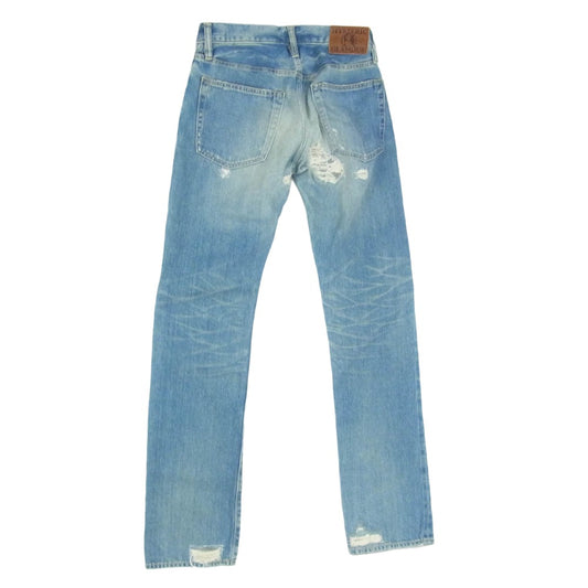 HYSTERIC GLAMOUR ヒステリックグラマー 0253AP02 SP加工 スタッズ ダメージ リペア加工 ストレート デニムパンツ インディゴブルー系 28【中古】